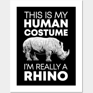 this is my human costume i'm really a rhino Posters and Art